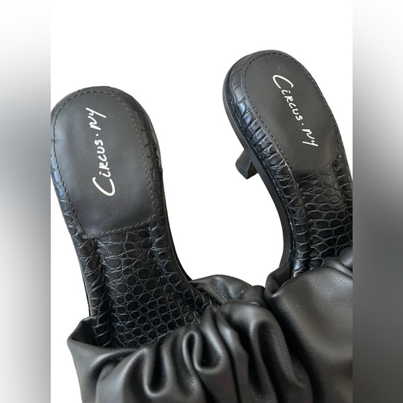 Circus by Sam Edelman Slade square toe ruffled Women's Heels Black Size‎ 5.5 M - Picture 2 of 11